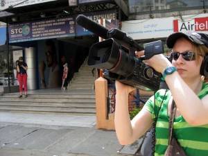 Filming in India